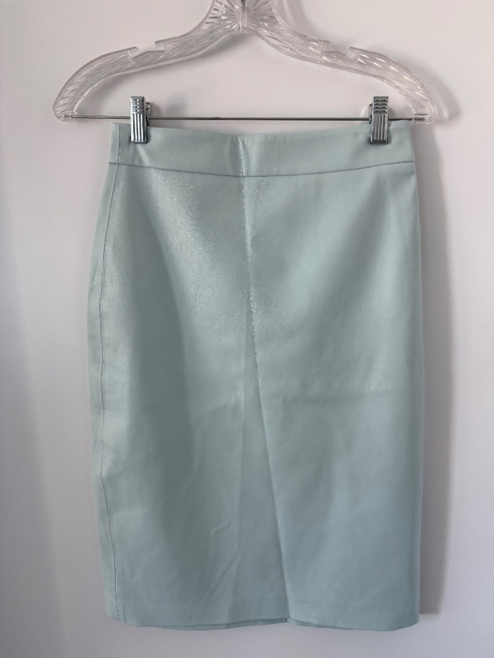 Faux leather midi pencil skirt
